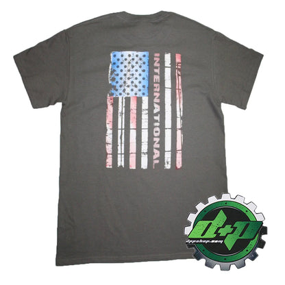 International T-Shirt for Semi Truck (Diesel, Short Sleeve, Grey)
