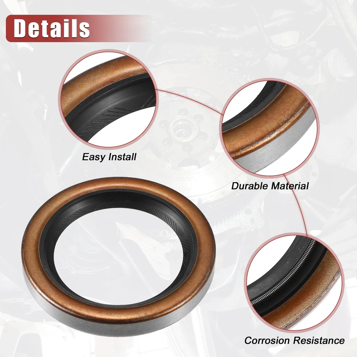 Engine Crankshaft Oil Seal for Toyota Pickup 1973–1995, 4Runner 1984–1995