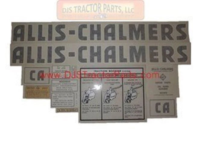 Vinyl Cut Decal Set for Allis Chalmers CA (1950–1958)