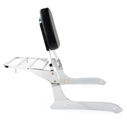 Backrest Sissy Pad & Luggage Rack for Yamaha XVS1300A Midnight V Star (2007–2015)