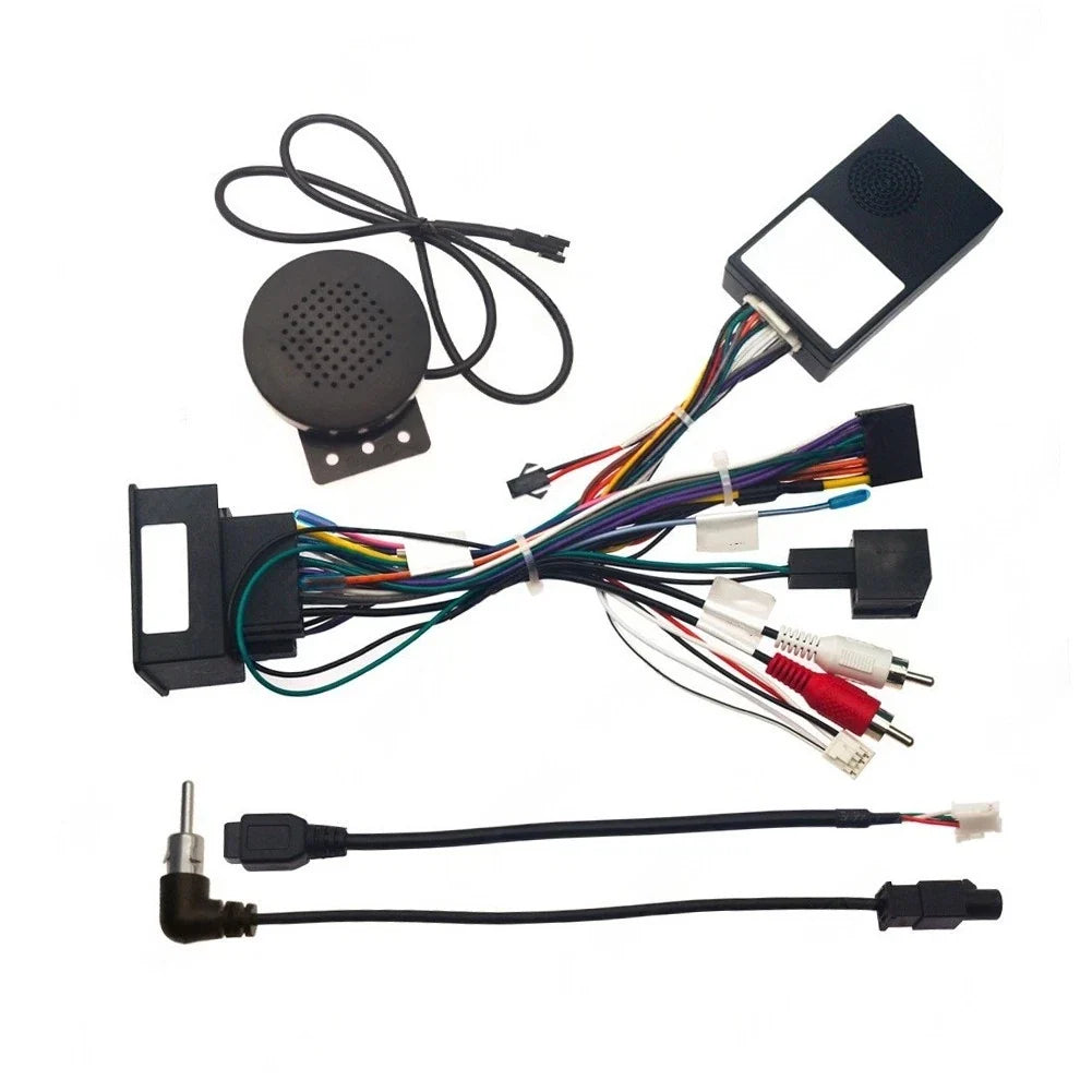 16-Pin Wiring Harness for Car Head Unit Upgrade (Compatible with 9/10-Inch Units)