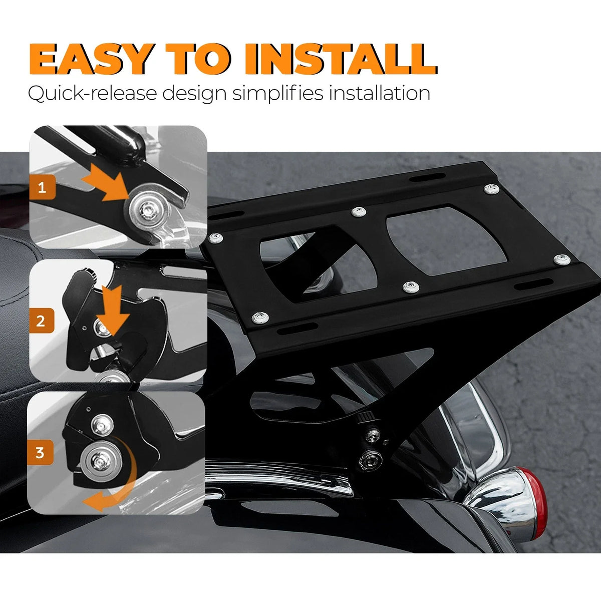 King Trunk Pack Mount Rack for Harley Touring Road Street Glide (2014–2026)