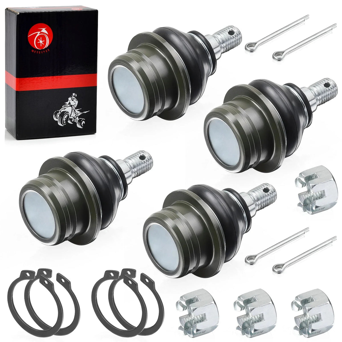 4x Upper & Lower Ball Joints for Suzuki KingQuad 750 LTA750X (2008–2023)