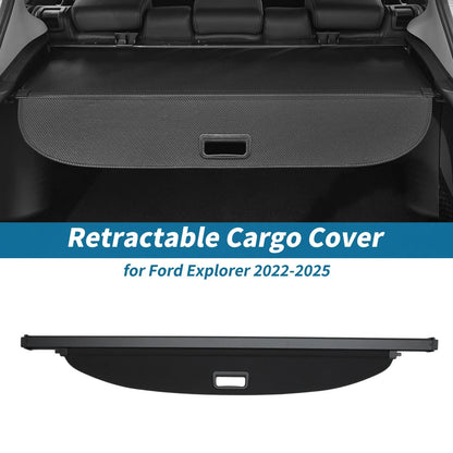 Retractable Cargo Cover for Ford Explorer (2022–2025) Black