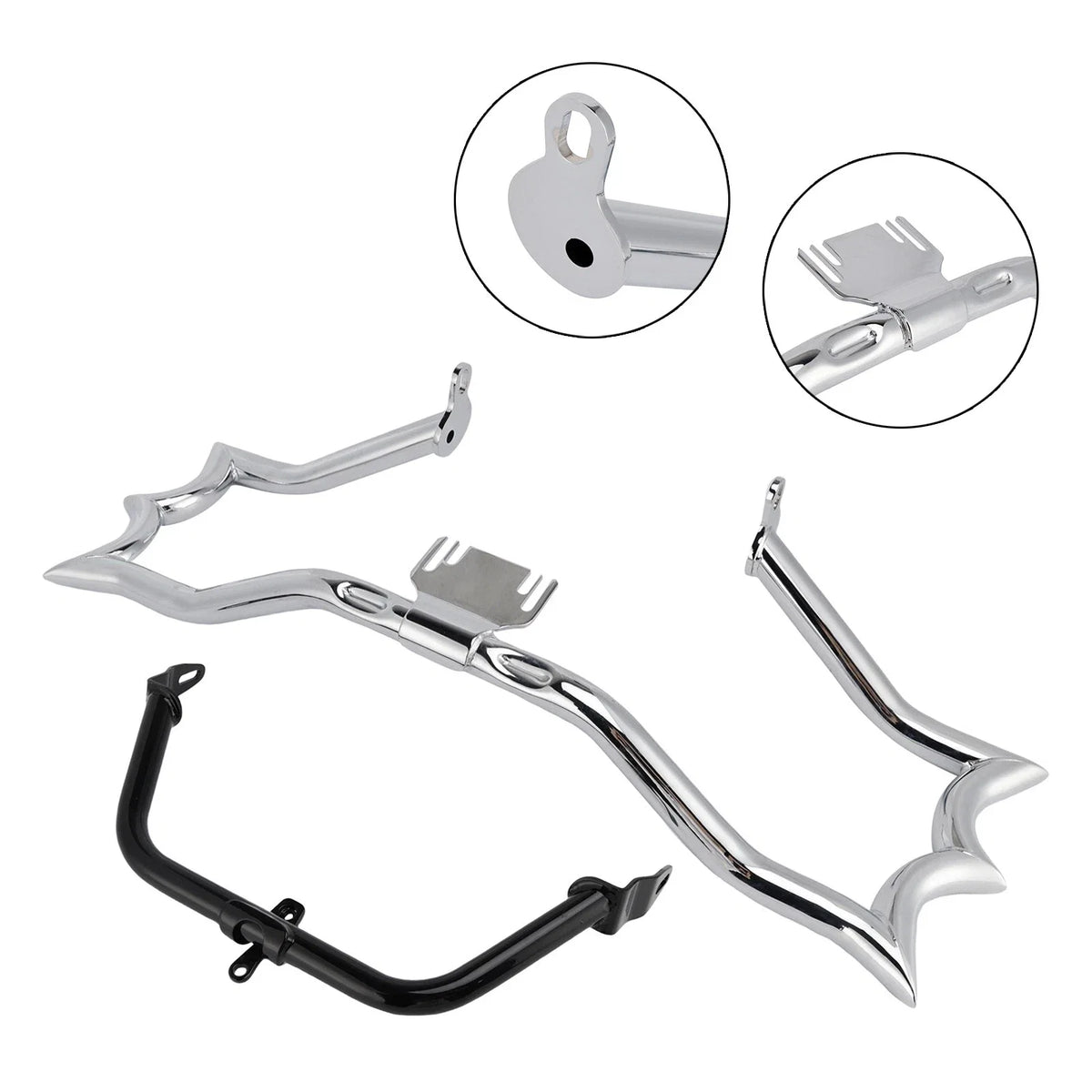 Engine Guard Crash Bar & Fairing Bracket Kit Chrome for Harley Touring Road King (2014–2023)