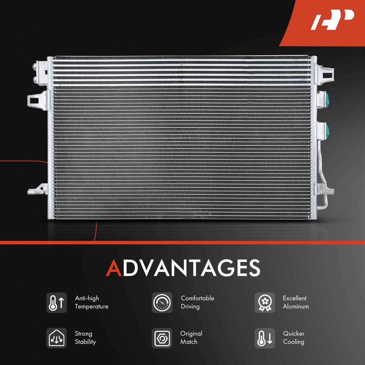 Aluminum Radiator & A/C Condenser for Dodge Caravan (2005–2007) 8012770, 4677694AA, 4677509AB, 68059739AB