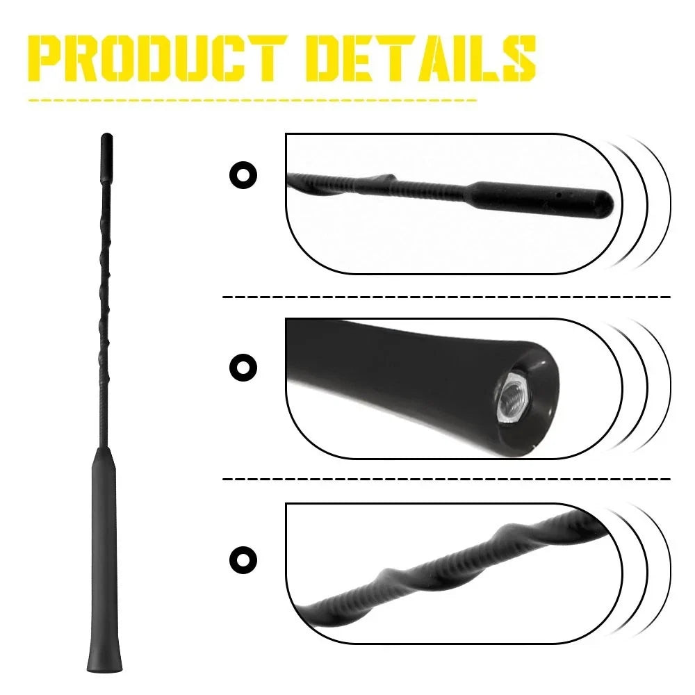 12" Black Am/Fm Mast Antenna for Toyota Prius (2004–2009) W/Screws