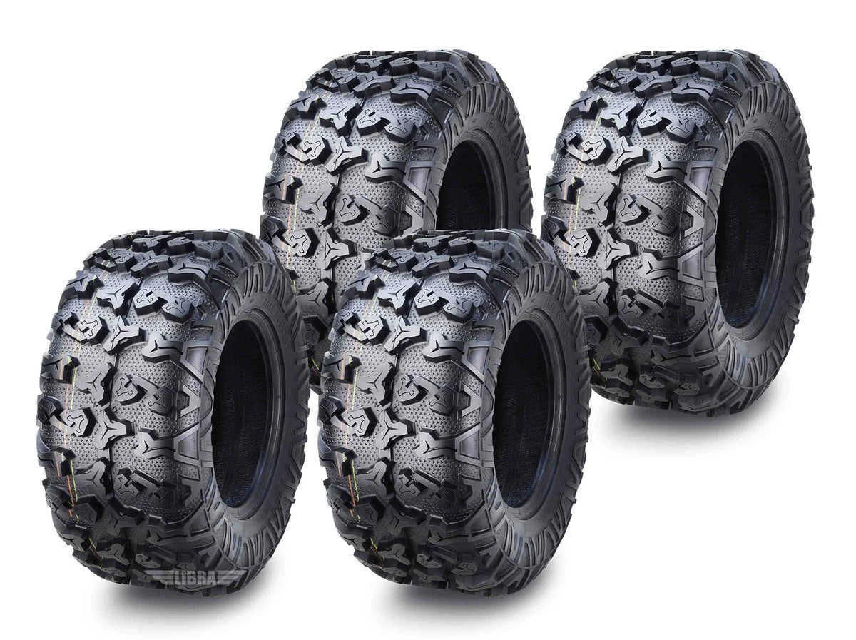 Set of 4 Premium 8PR ATV Tires 25x10-12 for Honda Big Red MUV (2009–2013)