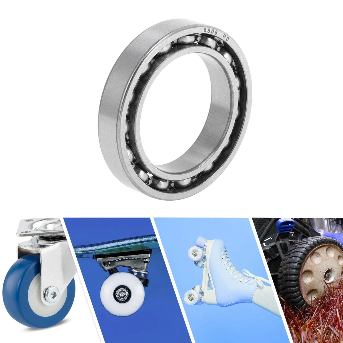Deep Groove Ball Bearing P0 for Scooter Skateboard Wheel (25x37x7mm)