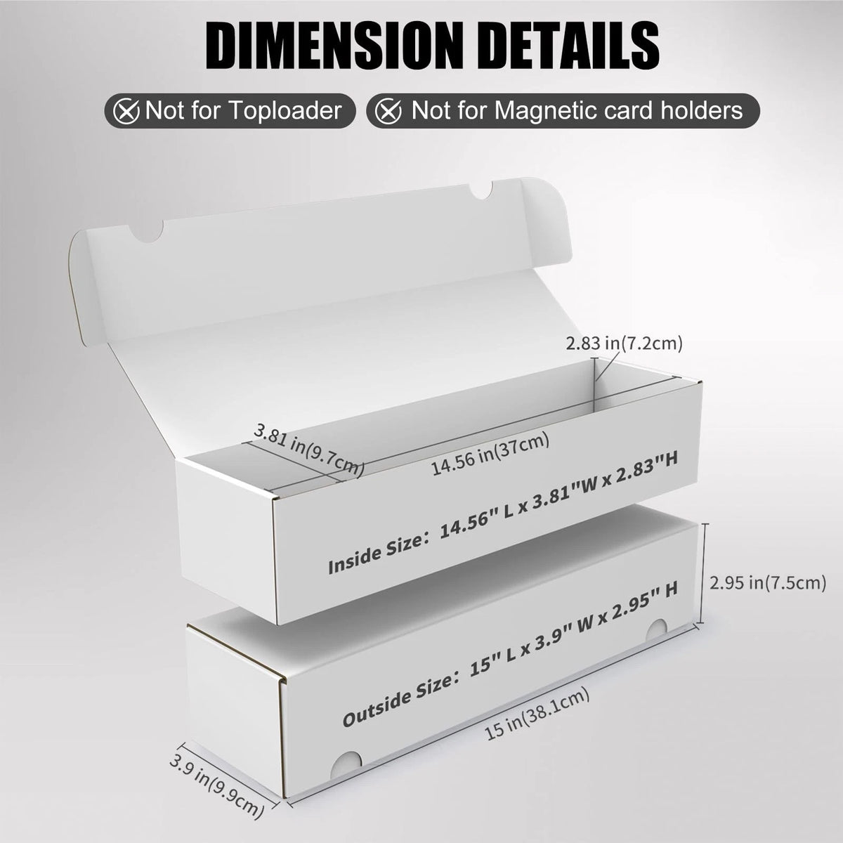 10-Pack Trading Card Storage Box for Standard Size Cards