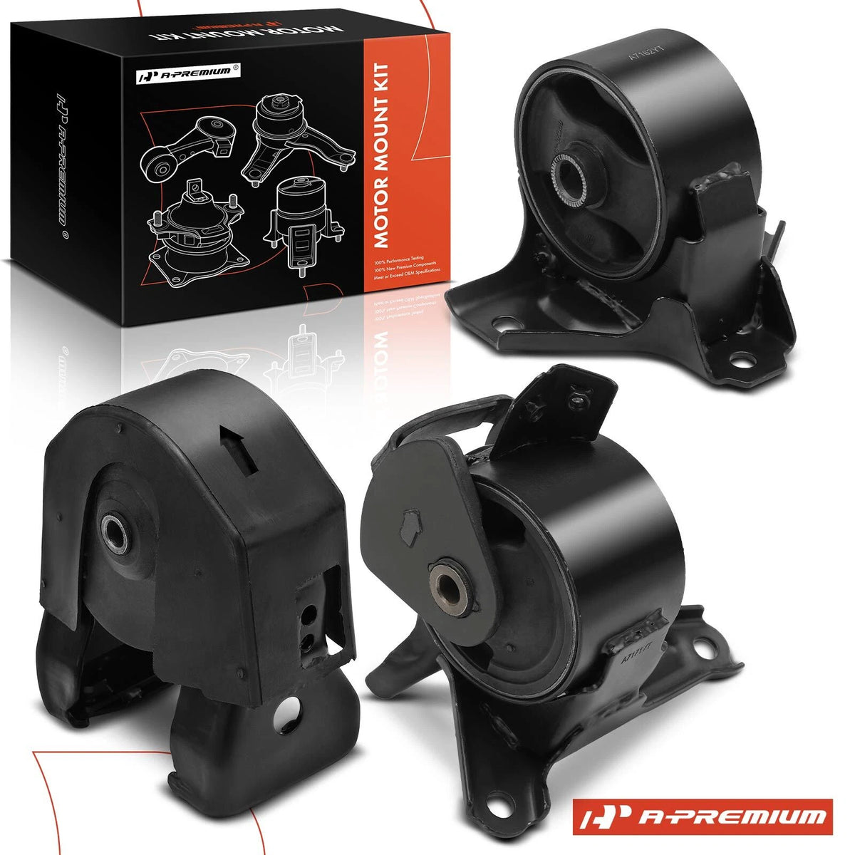 3X Engine Motor & Trans. Mount for Hyundai Sonata (2006–2010) 219103K000, 219103K050, 219103K800, 219103L060, 219303K000