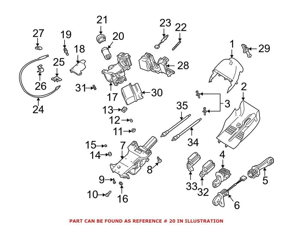 Genuine OEM Ignition Lock Housing for BMW 525i 528i 530i 540i M5 (1999–2006)