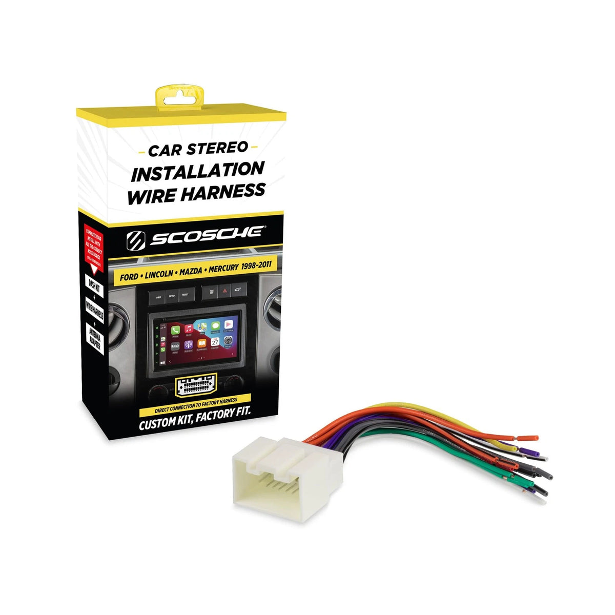 Stereo Wiring Harness for Select Vehicles (Compatible with Scosche FD16B)