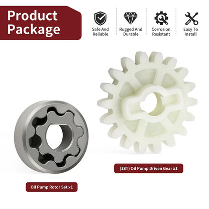Oil Pump Driven Gear & Oil Pump Rotor Set for Honda CRF250R (2004–2009)