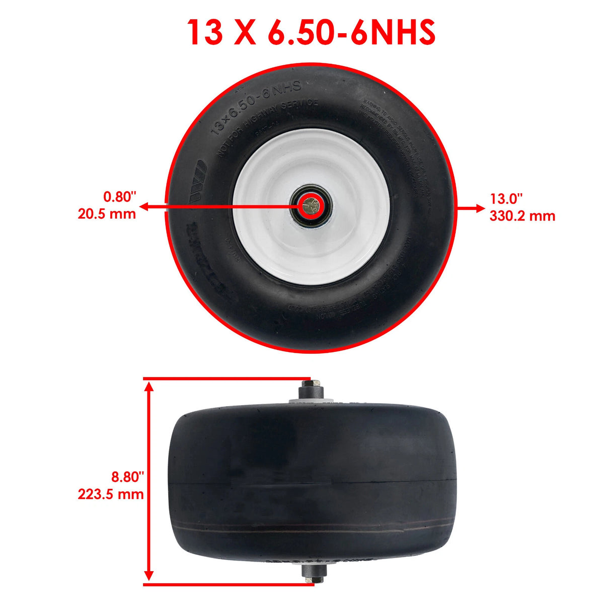 Set of 2 Solid Wheel Tire Airless for Scag SMT-61A SMST-61A SMTC-48V (MW140 - LA)