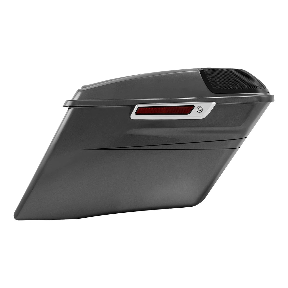 4" Stretched Hard Saddlebags for Harley Touring (2014–2023) Charcoal Pearl