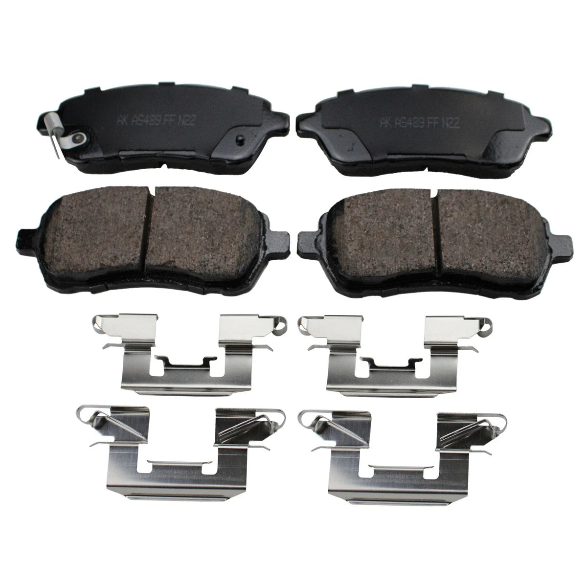 Set of 4 Akebono ProAct Ultra Premium Ceramic Front Brake Pads for Ford Fiesta Mazda 2 (2011–2019)