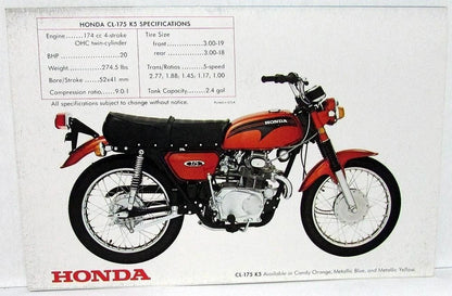 Sales Brochure for Honda CL-175 K5 Motorcycle (1971)