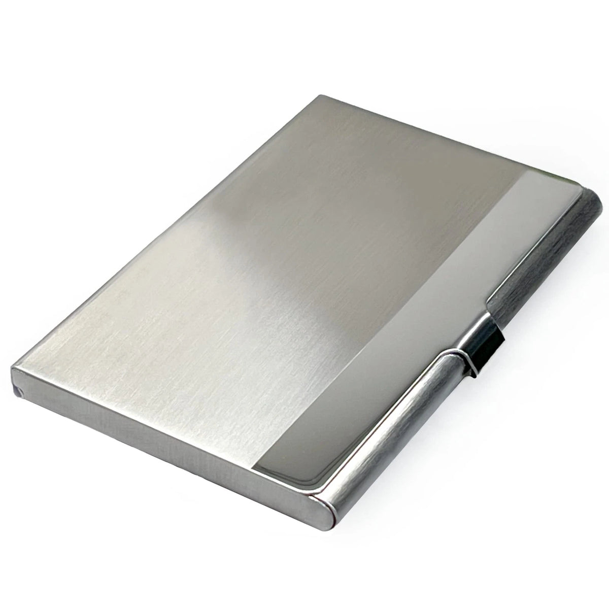 Business Card Holder for Men and Women, Slim Silver 3.7"L x 2.4"W x 0.28"H