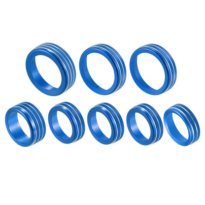 7pcs Aluminum Alloy AC Switch Knob Cover Ring Trim for Ford F-150 (2021–2022)