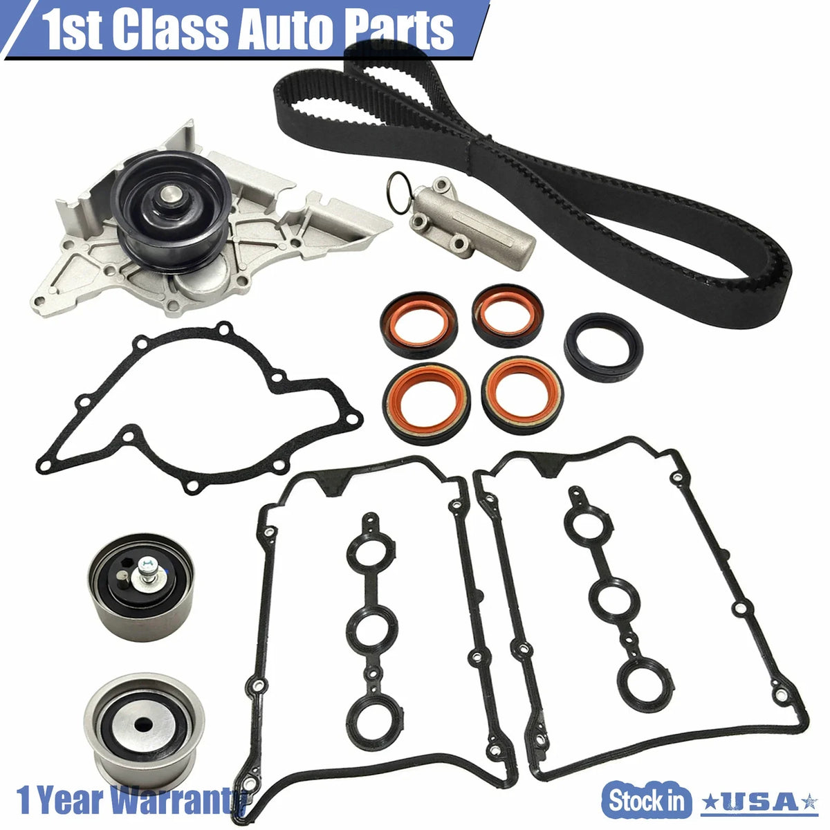 Timing Belt Water Pump Valve Cover Set for Audi VW 2.8L 30v AHA ATQ (1998–2005)