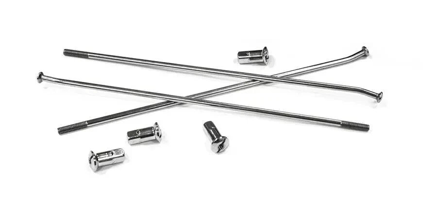2X Front Stainless Steel Spoke Set for MX (21in) (MX-06037)