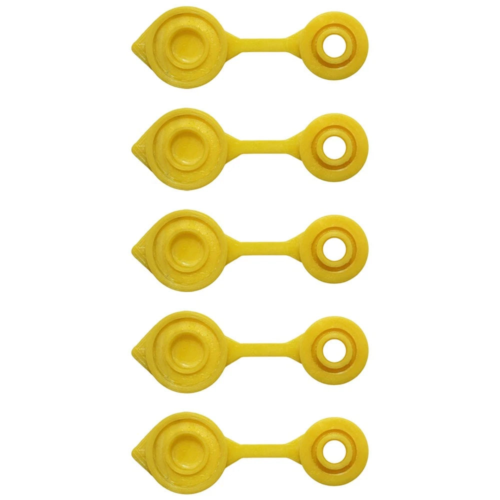 Set of 5 Yellow Fuel Gas Can Jug Vent Caps for