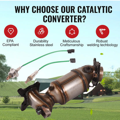 Catalytic Converter with O2 Sensor for Honda Accord (2008–2012) & Acura TSX (2009–2014)
