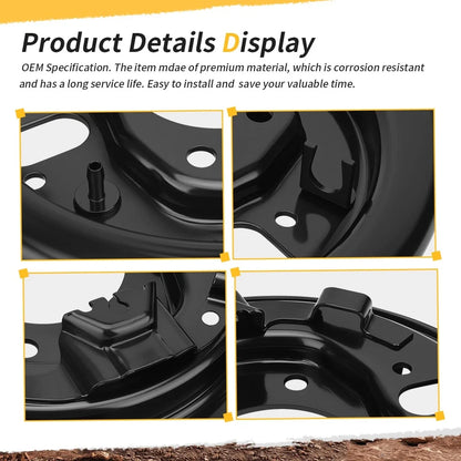 Front Brake Drum Plate Cover Shoes Cylinder Kit for Yamaha Kodiak 400 (1993–1998)