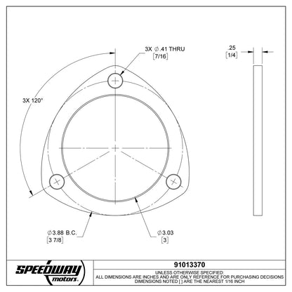 3 Inch Steel Exhaust Collector Ring for Speedway (91013370)