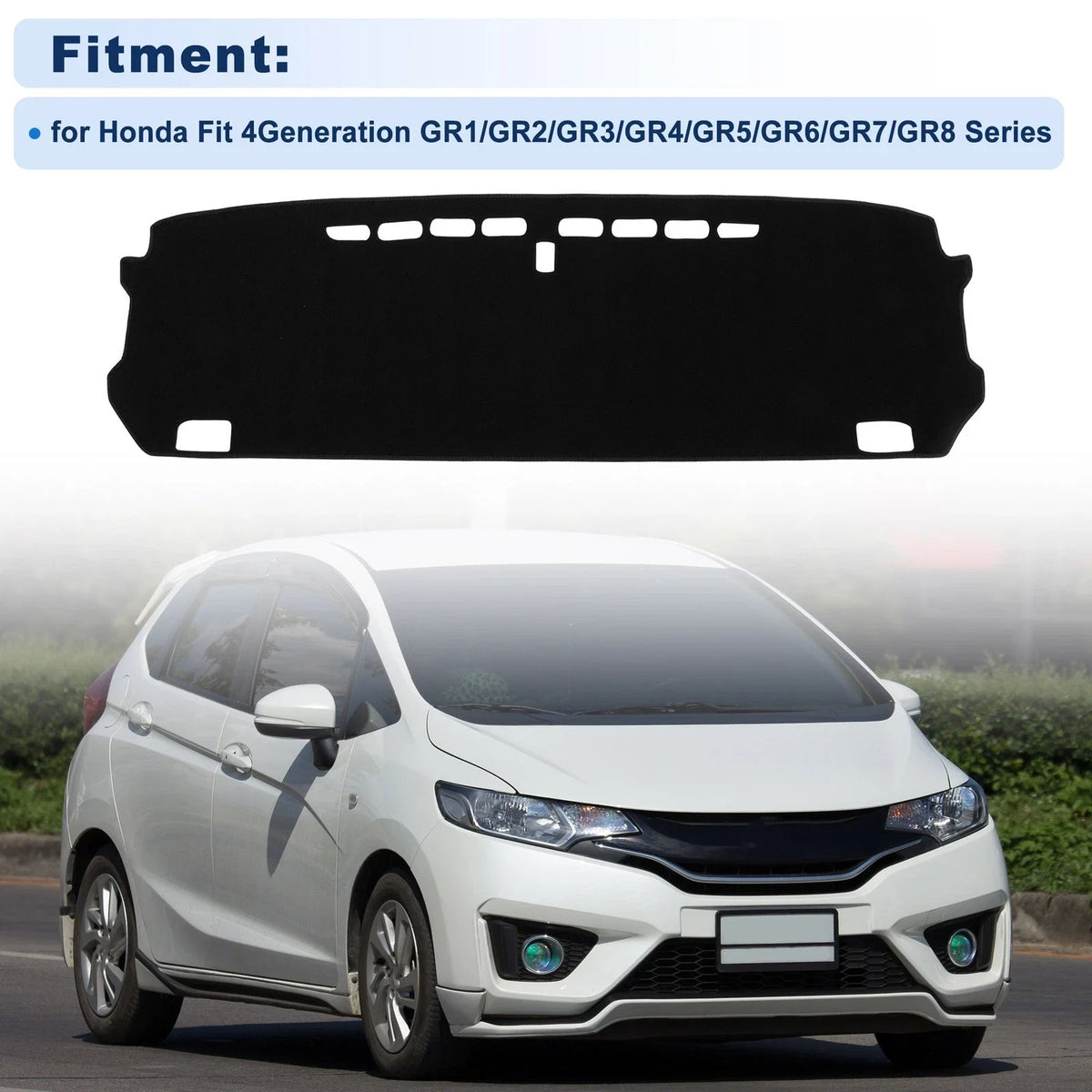 Dash Cover for Honda Fit (2007–2019) GR1/GR2/GR3/GR4/GR5/GR6/GR7 Black
