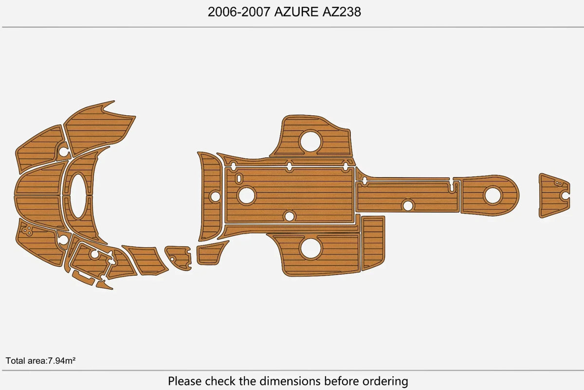 EVA Foam Teak Deck Floor Mat for Azure AZ 238 (2006–2007)