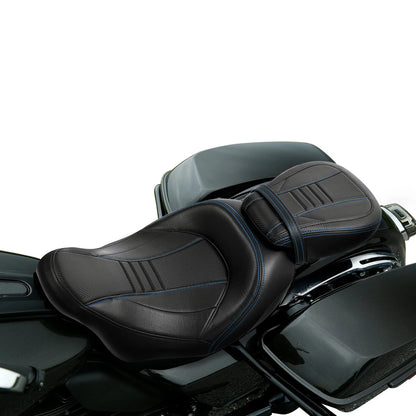 Gel Driver Passenger Seat for Harley Touring Street Glide Road King (2009–2023)