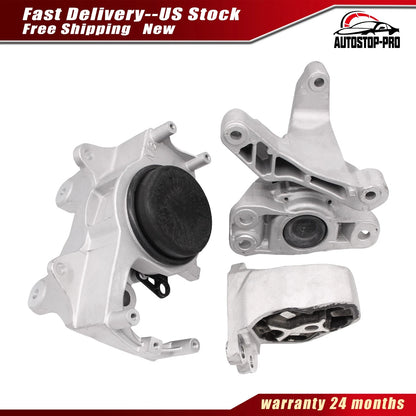 3-Pack Motor Mount for Nissan Rogue 1.5L (2021–2024) 112206RC1A, 112106RC0B, 112106RC0A