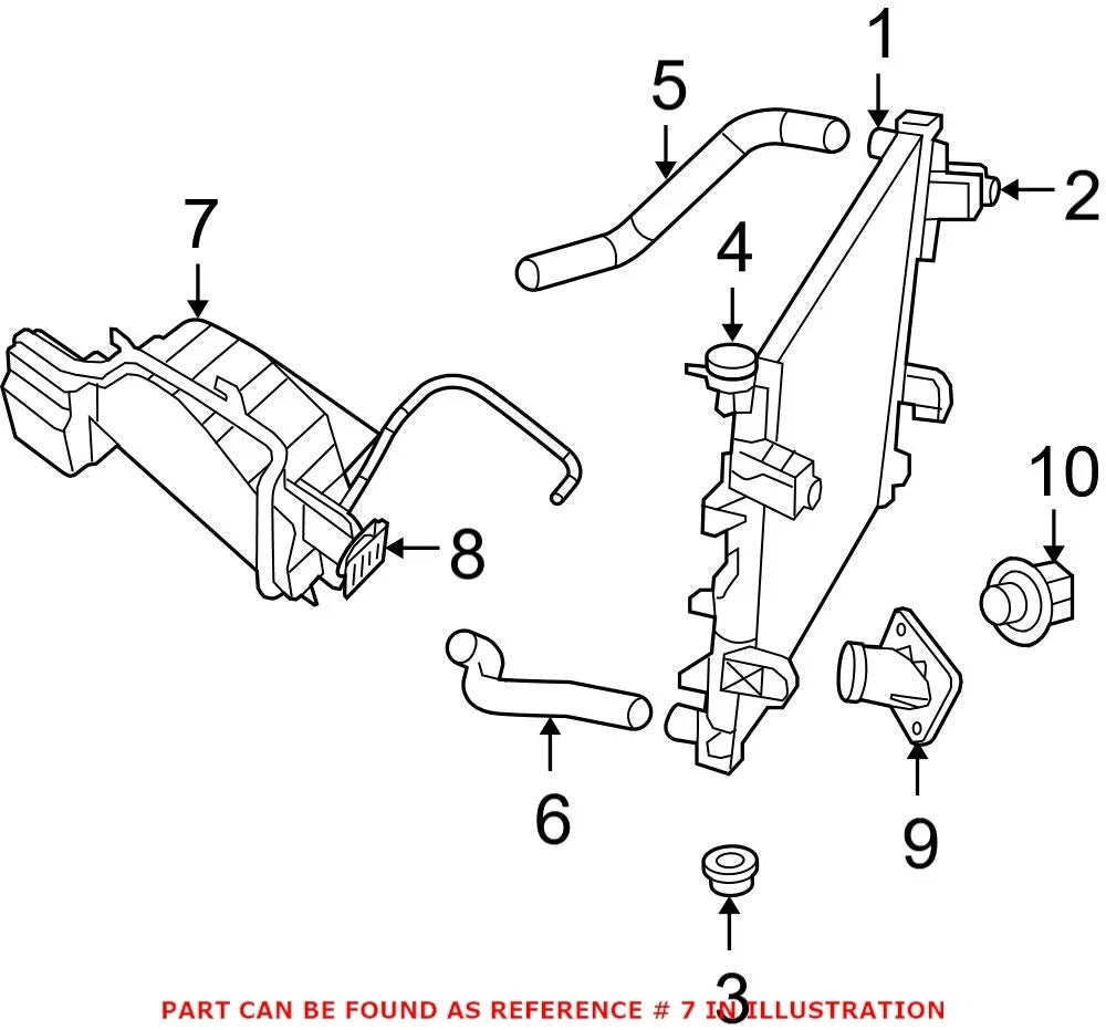 Genuine OEM Engine Coolant Reservoir for Dodge Ram 1500 2500 (2002–2023)