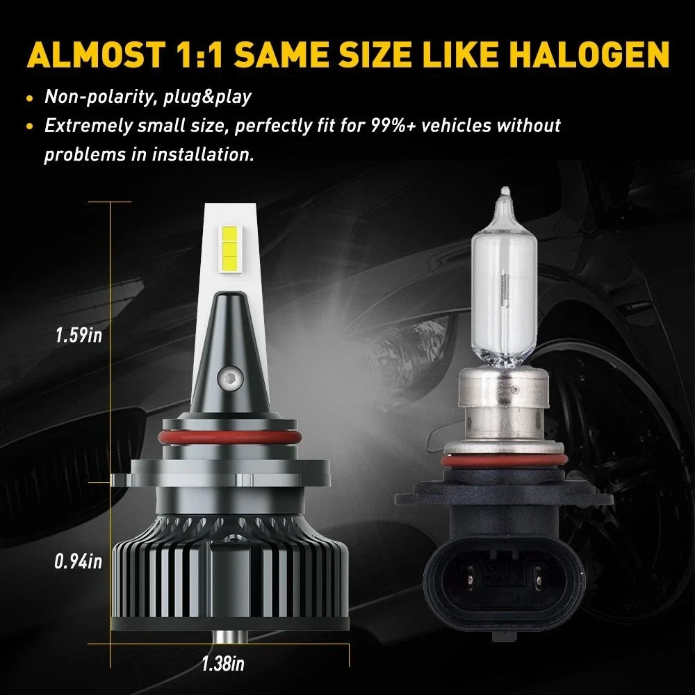 Set of 2 AUXITO 9012 LED Headlights + 5202 Fog Light Bulbs for GMC Sierra 1500 (2014–2015)