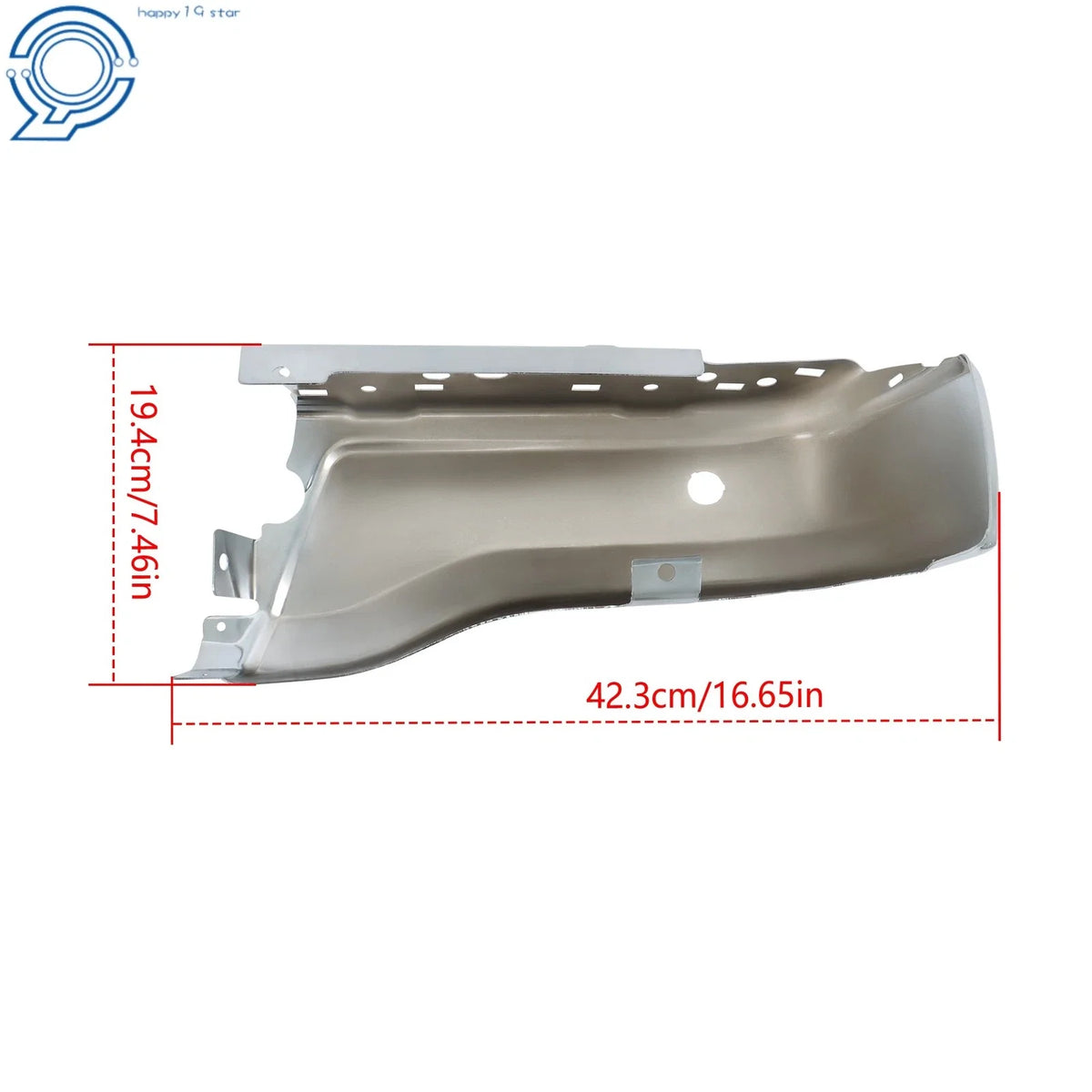 Set of 2 Rear Bumper End Caps for Ford Ranger (2019–2023) Chrome