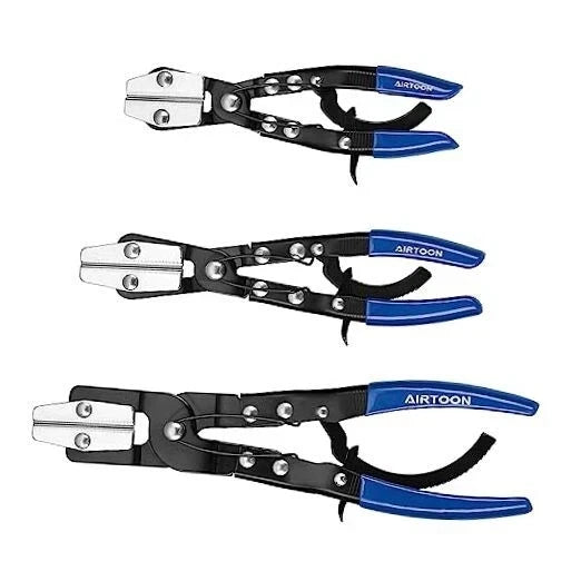 3-Pack Hose Pinching Pliers Set, Automatic Locking Ratcheting