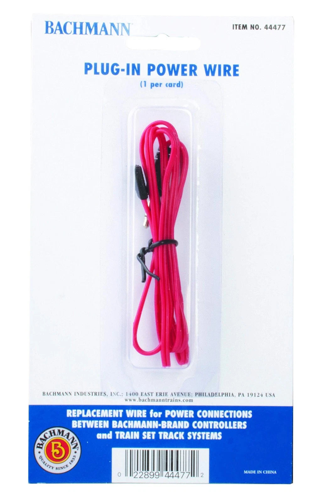 Plug-in Power Wire for Bachmann Trains
