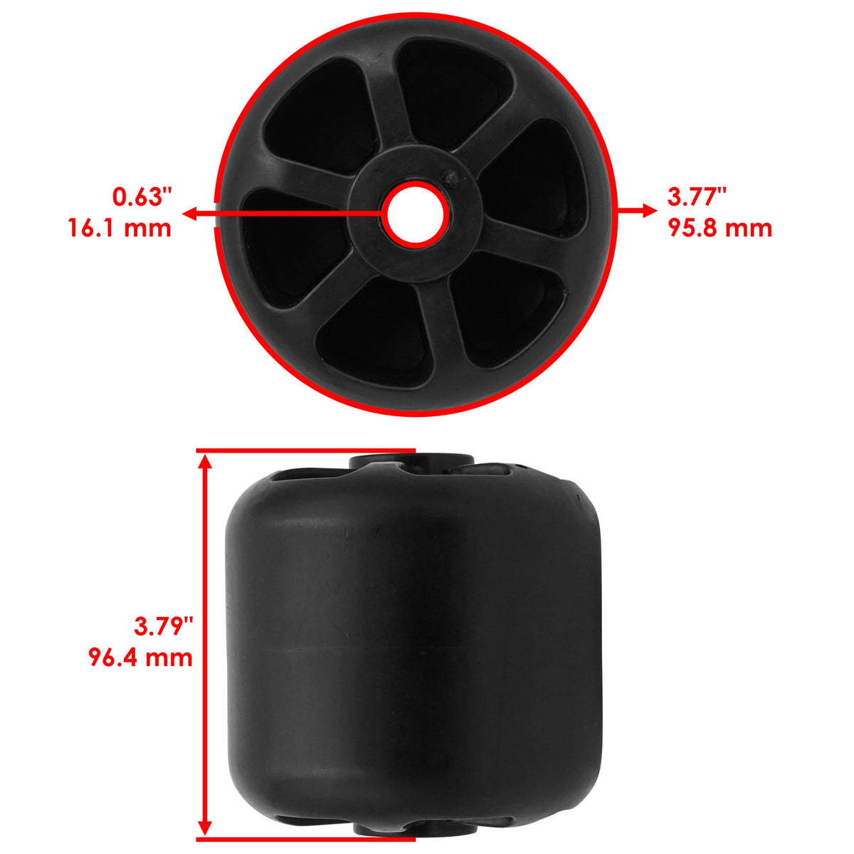 Deck Wheel & Pin for John Deere 1504 1505 1570 1575 1580 1585 (M115245, M124203, MW150, PI307)