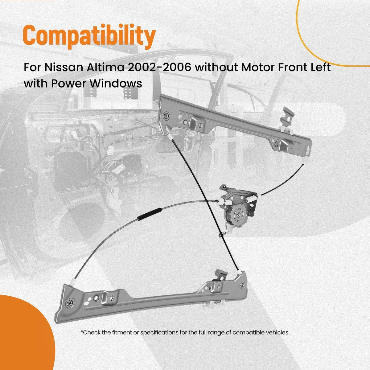Front Left Window Lifter for Nissan Altima (2002–2006) 740906 Power Windows