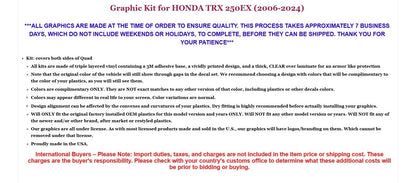 2X ATV Graphic Decals Sticker for Honda TRX250EX/X (2006–2024) Pink Reaper