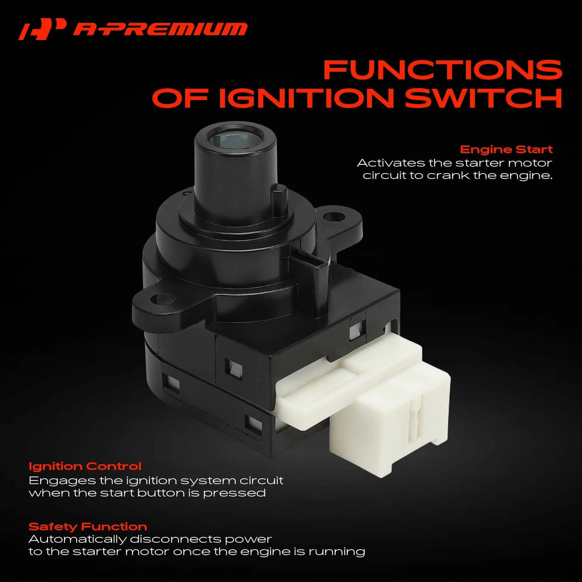 A-Premium Ignition Switch for Chevy Camaro, Traverse, Cadillac CTS, Buick Enclave (1S10954, 20965947, 82184907, 92174907, 92184907, US1033)