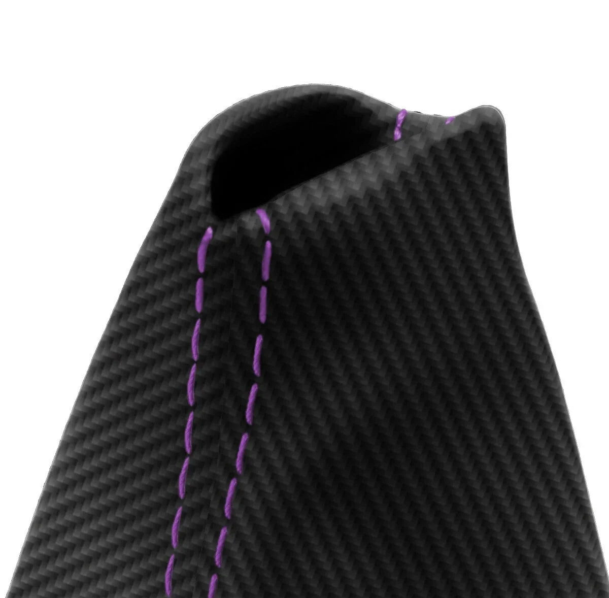 Manual Shift Boot Cover for Honda Civic (2016–2020) - Carbon Fiber, Purple Stitch