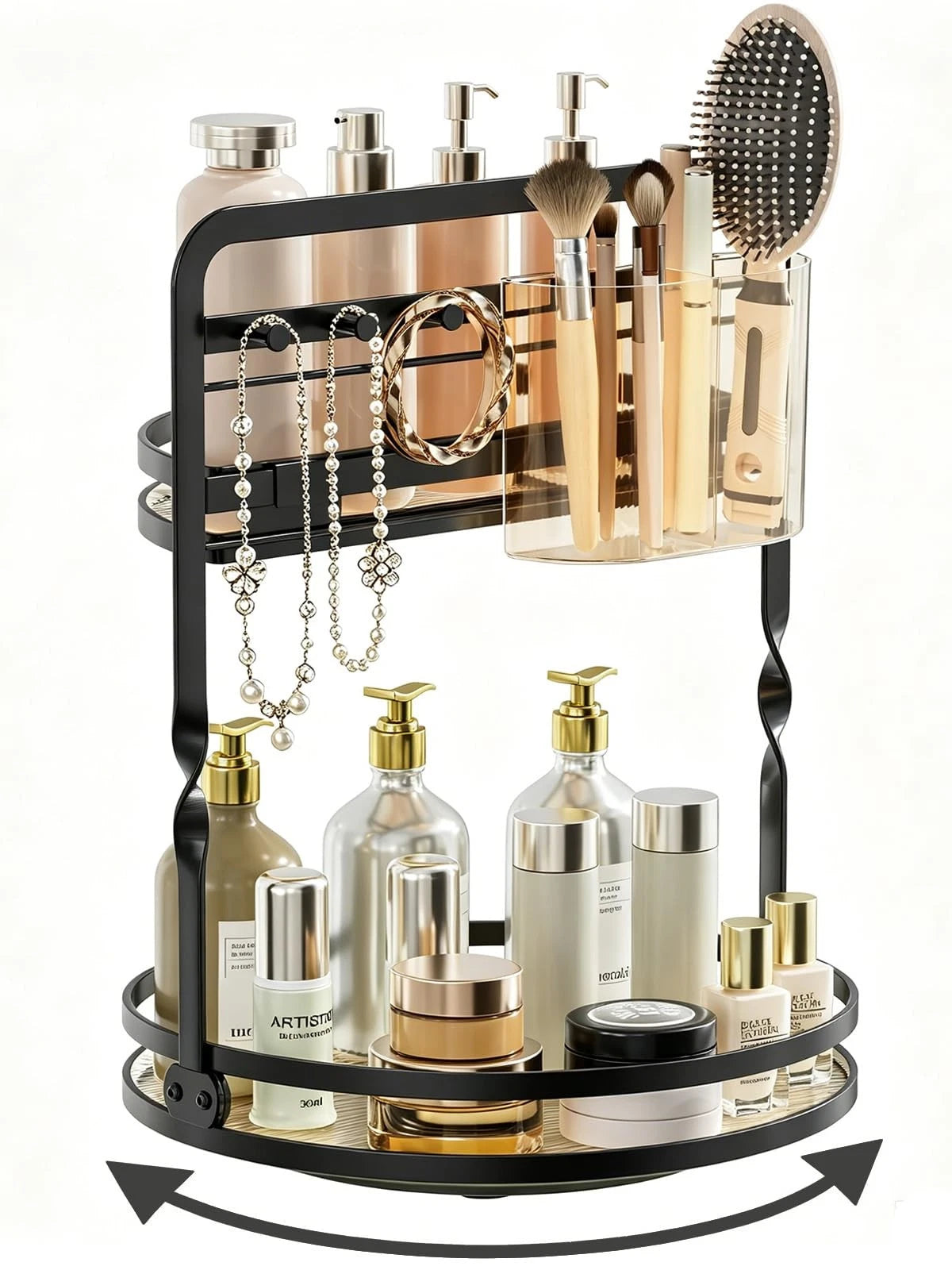 360 Rotating Makeup Organizer for Dresser