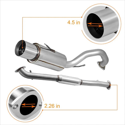 4.5" Muffler Tip Catback Exhaust for Eclipse/Talon (1995–1999)