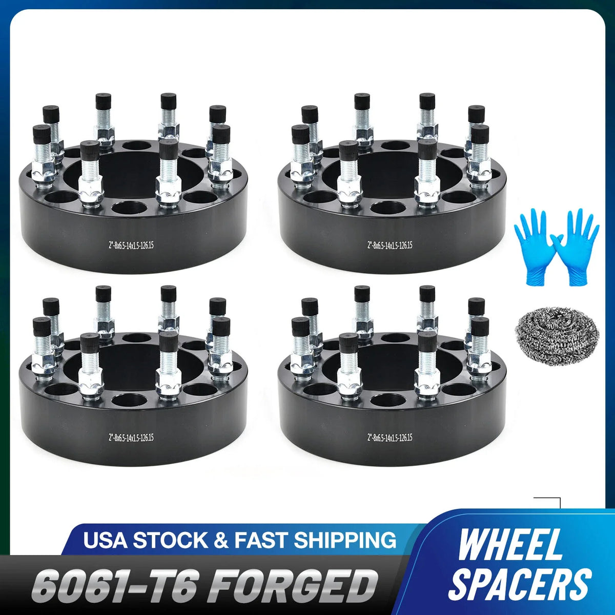 Set of 4 Wheel Spacers for Hummer H2 (2003–2010) 2" 8x6.5 8x165.1