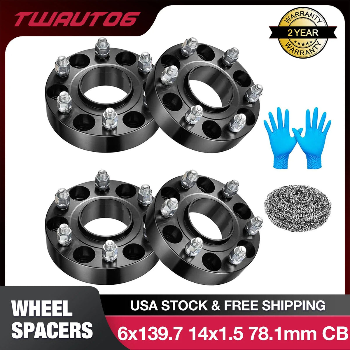Set of 4 Hubcentric Wheel Spacers for Chevrolet Silverado 1500 (1999–2021)