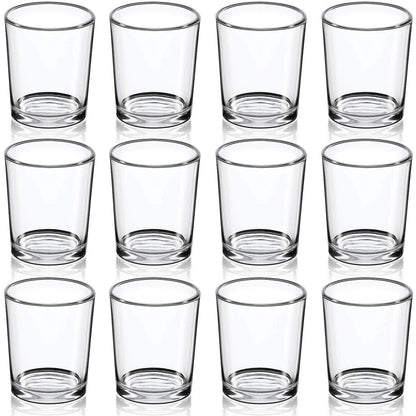 Set of 12 Glass Votive Candle Holders for Tealights