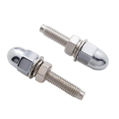 Set of 4 Chrome Acorn License Plate Bolts for Kenworth Peterbilt (GG#50511)